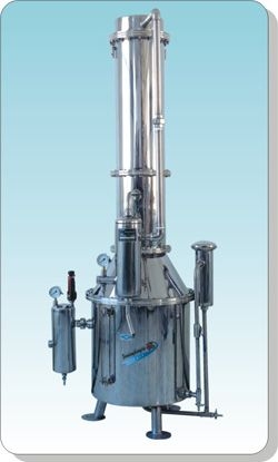 上海三申不銹鋼塔式蒸汽重蒸餾水器TZ600